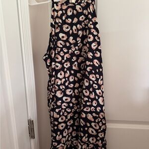 Stylish Black and Pink Leopard Print Jumpsuit